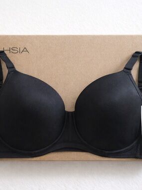 HSIA Black Bra 40DD Full Coverage Underwire New Sealed